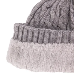 BILL TORNADE Bonnet maille torsadée Mixte GRIS