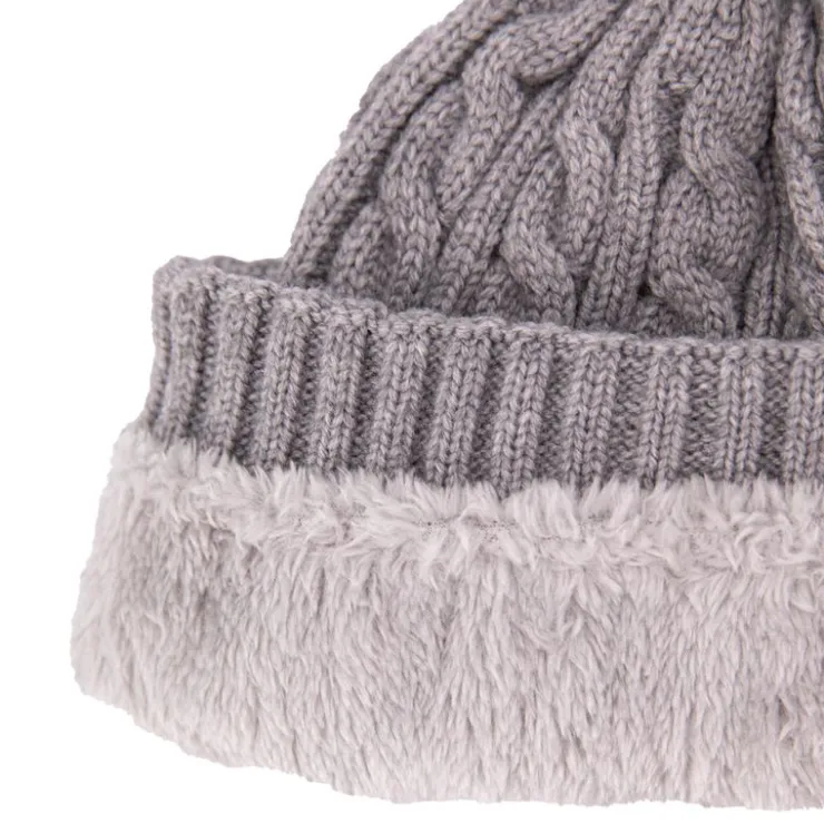 BILL TORNADE Bonnet maille torsadée Mixte GRIS