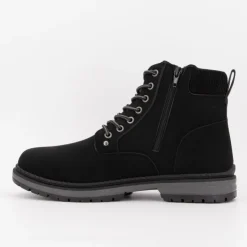 BURTON OF LONDON Boots à lacets julicien avec zip Homme NOIR Clearance