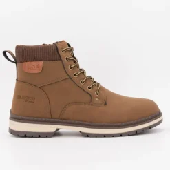 BURTON OF LONDON Boots à lacets julicien avec zip Homme MARRON Hot