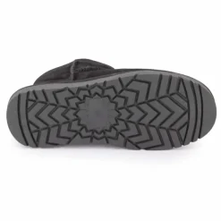 KELARA Boots basses fourrées tige cuir doublées synthétique Femme NOIR Outlet