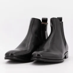 PIERRE CARDIN Boots classiques zippées cuir Homme NOIR New