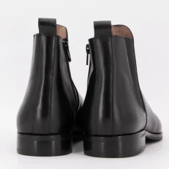 PIERRE CARDIN Boots classiques zippées cuir Homme NOIR New