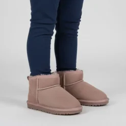 KELARA Boots en cuir fourrées ultra-mini fille Enfant ROSE Online