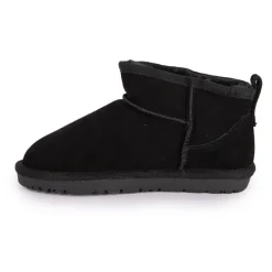 KELARA Boots en cuir fourrées ultra-mini fille Enfant NOIR Sale