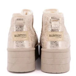 BURTON OF LONDON Boots fourrées brillantes Edwige Femme BEIGE