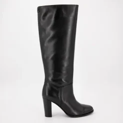 SCOTCH AND SODA Bottes cuir à talons zippée Femme NOIR Online