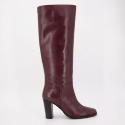 SCOTCH AND SODA Bottes cuir à talons zippée Femme BORDEAUX Outlet