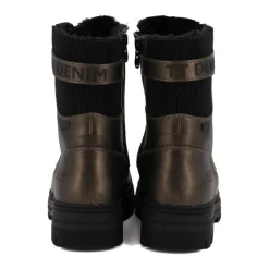 TOM TAILOR Bottines à lacets fausse fourrure old gold Femme BRONZE New