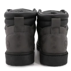 LEE COOPER Bottines à lacets similicuir grainé Enfant GRIS FONCE Discount