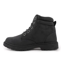 LEE COOPER Bottines à lacets similicuir grainé Enfant NOIR Outlet