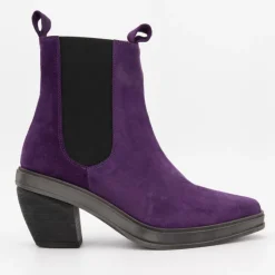 EXIT Bottines à talon en cuir sumito Femme VIOLET Outlet