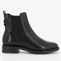 KEYS Bottines basses es avec élastique cuir Femme NOIR Sale
