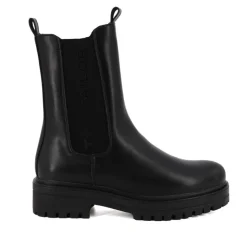 TOM TAILOR Bottines black Chlesea semelle crantée Femme NOIR Online