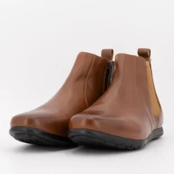 PIERRE CARDIN Bottines chelsea cuir cognac semelle noire Homme MARRON Hot