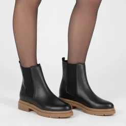 LES TROPEZIENNES PAR M.BELARBI Bottines chelsea Selma semelle gomme Femme NOIR Hot