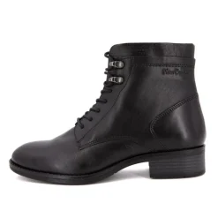 PIERRE CARDIN Bottines cuir à talons avec lacets Femme NOIR Clearance