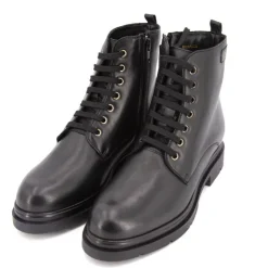 LES TROPEZIENNES PAR M.BELARBI Bottines cuir avec lacets soraya 36-41 Femme NOIR Sale