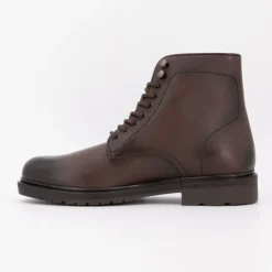 ELWIN Bottines cuir lisse avec lacets Madrid Homme MARRON Online