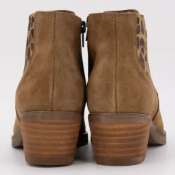 PATRICIA MILLER Bottines daim à motif léopard Femme MARRON CLAIR Outlet