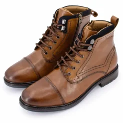 PIERRE CARDIN Bottines Henrycar à Lacets Wilex73 Cuir Homme MARRON Clearance