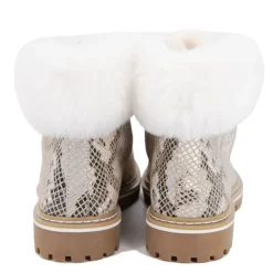 LES TROPEZIENNES PAR M.BELARBI Bottines Lacen croco -serpent Femme BLANC Hot