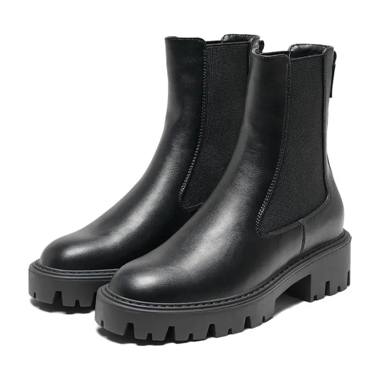 ONLY Bottines élastique en similicuir semelle crantée femme NOIR Online