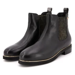 LES TROPEZIENNES PAR M.BELARBI Bottines Micky es liseré or Femme NOIR Hot