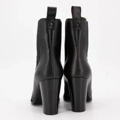 SCOTCH AND SODA Bottines es talons hauts bi matière daim cuir lisse Femme NOIR Online