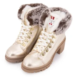 LES TROPEZIENNES PAR M.BELARBI Bottines Rosenn fausse fourrure marron Femme OR