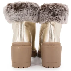 LES TROPEZIENNES PAR M.BELARBI Bottines Rosenn fausse fourrure marron Femme OR