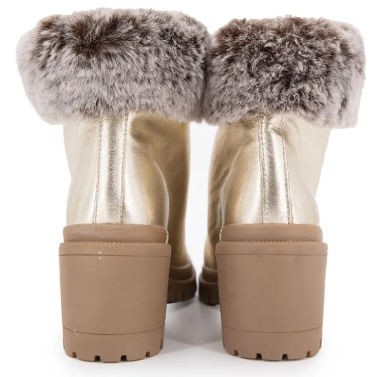 LES TROPEZIENNES PAR M.BELARBI Bottines Rosenn fausse fourrure marron Femme OR