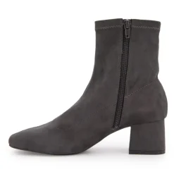LES TROPEZIENNES PAR M.BELARBI Bottines talons carrés Daniela gris suédine Femme GRIS FONCE Hot