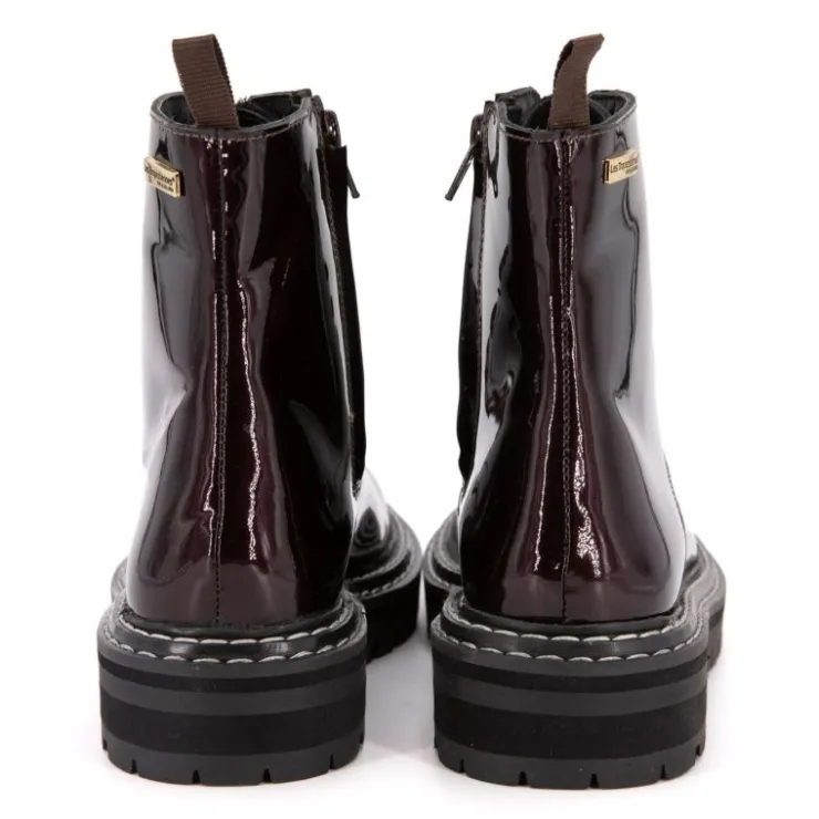 LES TROPEZIENNES PAR M.BELARBI Bottines vernis cuir Reine Femme BORDEAUX Sale