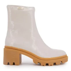 LES TROPEZIENNES PAR M.BELARBI Bottines vernis Delizia talons crantés Femme BEIGE