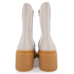 LES TROPEZIENNES PAR M.BELARBI Bottines vernis Delizia talons crantés Femme BEIGE