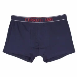 CERRUTI Boxer bande élastique logo coton mélangé stretch Homme BLEU FONCE Online