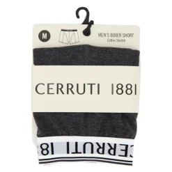 CERRUTI Boxer conton doux stretch Homme GRIS FONCE Best