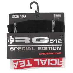 RG512 Boxer coton doux stretch Enfant NOIR Clearance