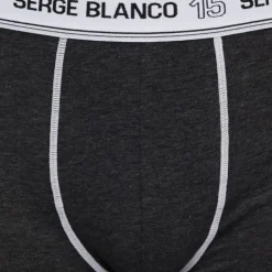 SERGE BLANCO Boxer coton elasthane ser/1/bc/cla/ass5 Homme GRIS FONCE Sale