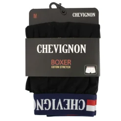 CHEVIGNON Boxer coton stretch ceinture rayée Rodrigo Homme NOIR