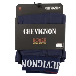 CHEVIGNON Boxer coton stretch ceinture rayée Rodrigo Homme BLEU FONCE Sale
