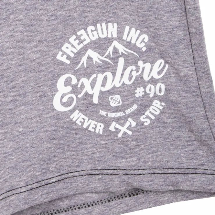 FREEGUN Boxer doux coton avec élastique à motif forêt Homme GRIS Sale