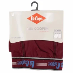 LEE COOPER Boxer en coton Homme BORDEAUX Hot