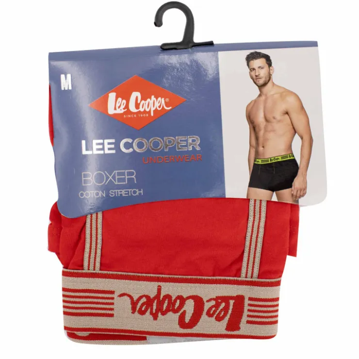 LEE COOPER Boxer en coton Homme ROUGE Discount