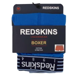 REDSKINS Boxer en coton Homme BLEU ROI Clearance