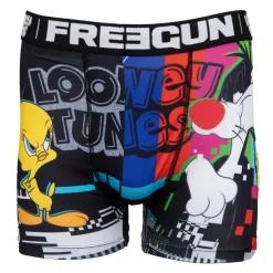 FREEGUN Boxer imprimé looney tunes Titi et Grominet Homme NOIR Outlet