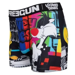 FREEGUN Boxer imprimé looney tunes Titi et Grominet Homme NOIR Outlet