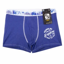 FREEGUN Boxer élastique imprimé neige avec cerf Homme BLEU New