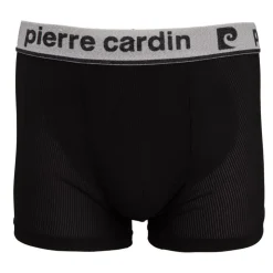 PIERRE CARDIN Boxer microfibre cotelé avec élastique Homme NOIR Best